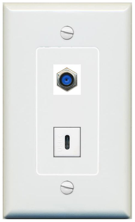 1 F81 1 USBC Wall Plate [Gray]