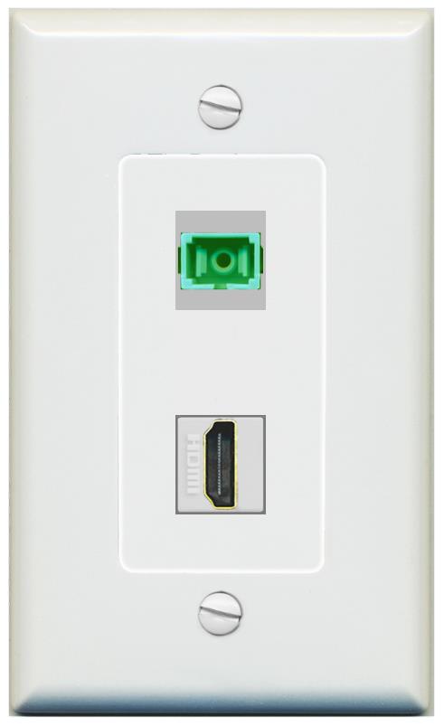 1 HDMI 1 SC-APC-SX Wall Plate [Gray]