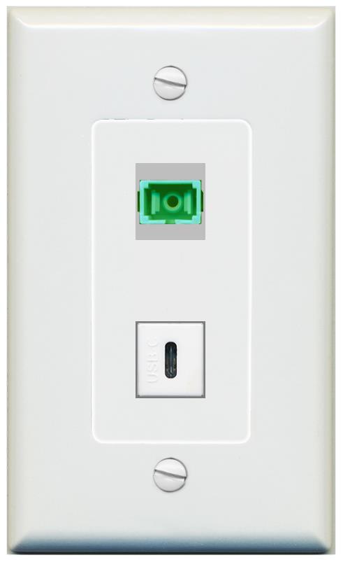 1 SC-APC-SX 1 USBC Wall Plate [Gray]