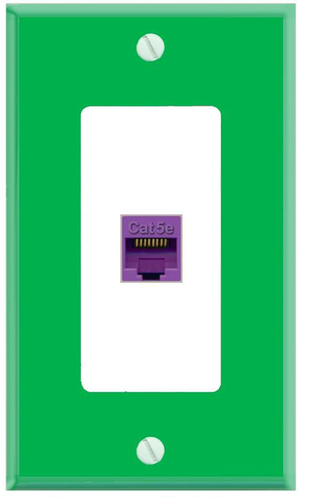 RiteAV CAT5E-PURPLE Wall Plate [Green-White]