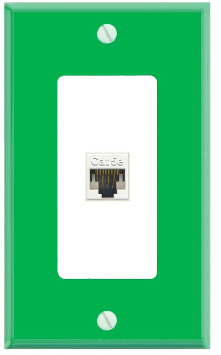 RiteAV CAT5E-WHITE Wall Plate [Green-White]