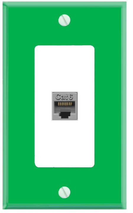 RiteAV CAT6-GRAY Wall Plate [Green-White]