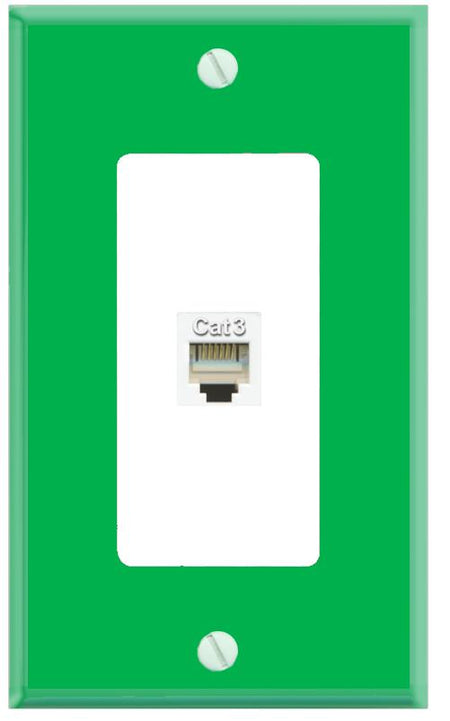 RiteAV PHONE Wall Plate [Green-White]