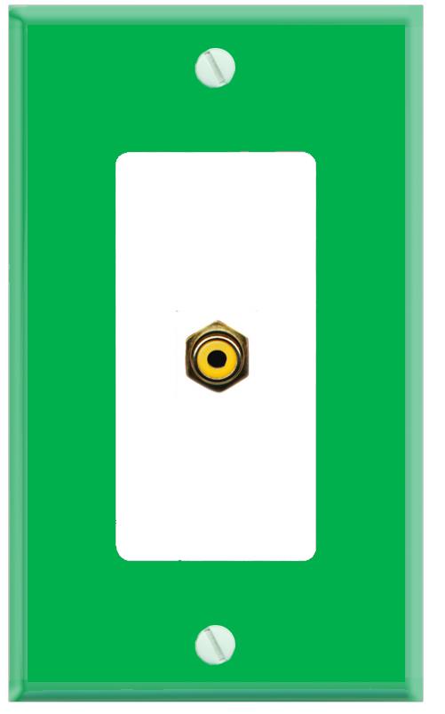 RiteAV RCA-YELLOW Wall Plate [Green-White]