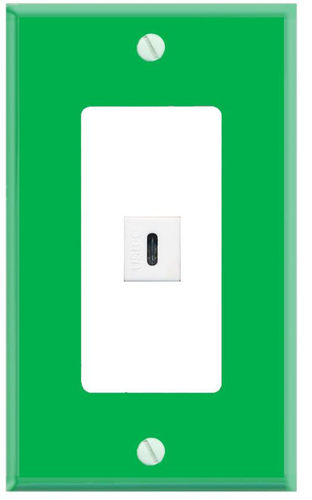 RiteAV USBC Wall Plate [Green-White]