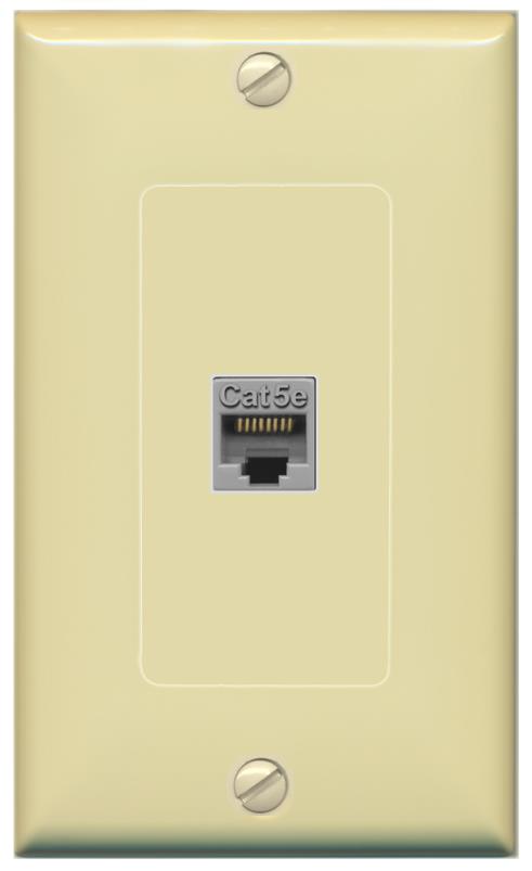 Piastra Rete CAT5e Piatta Di Rete Riteav CAT5e 1 Gang - Presa Ethernet Piastra Rete CAT5e Piatta Di Rete Riteav CAT5e 1 Gang - Presa Ethernet