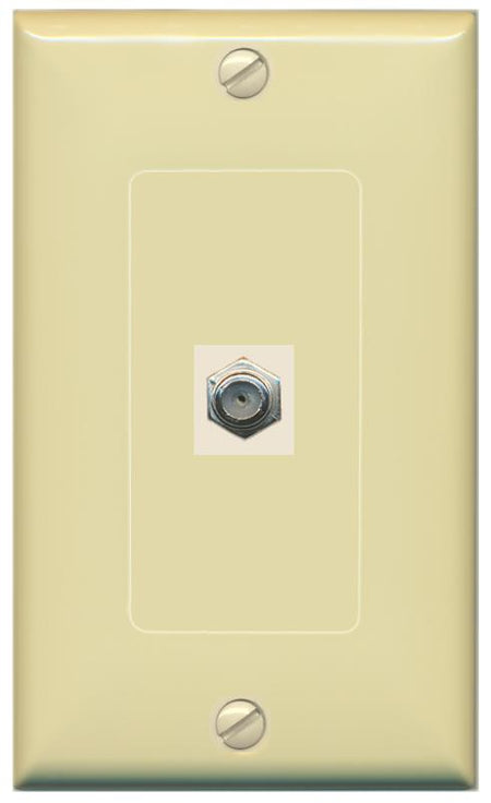 RiteAV -COAX Wall Plate [Ivory]