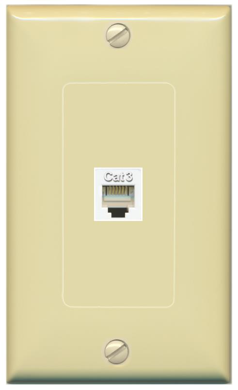 RiteAV -PHONE Wall Plate [Ivory]