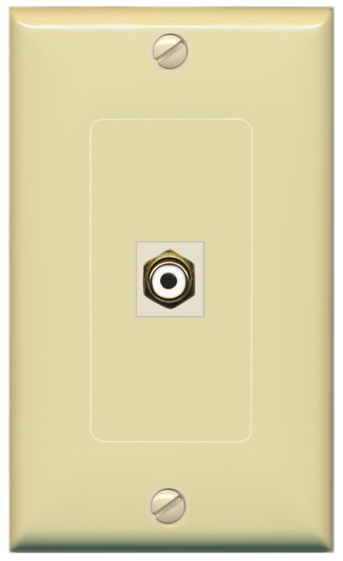 RiteAV -RCA-WHITE Wall Plate [Ivory]