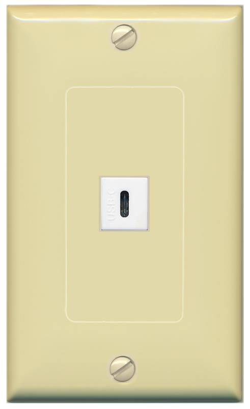 RiteAV -USBC Wall Plate [Ivory]