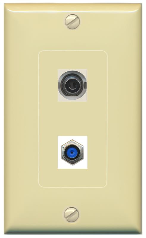 3.5mm F81 Wall Plate [Ivory]
