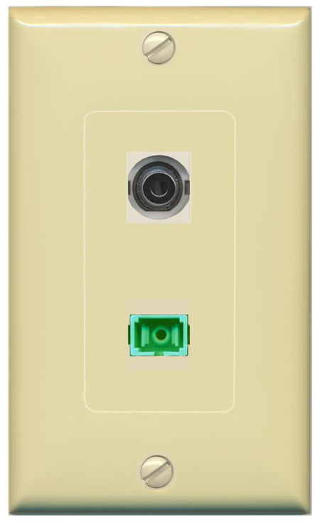 3.5mm SC-APC-SX Wall Plate [Ivory]