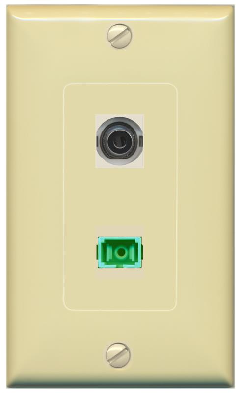 3.5mm SC-APC-SX Wall Plate [Ivory]