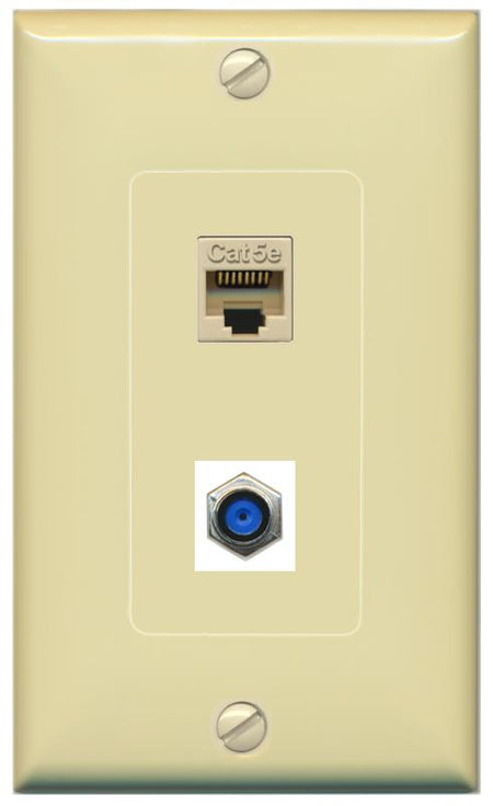 CAT5E F81 Wall Plate [Ivory]