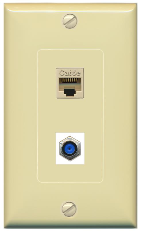 CAT5E F81 Wall Plate [Ivory]