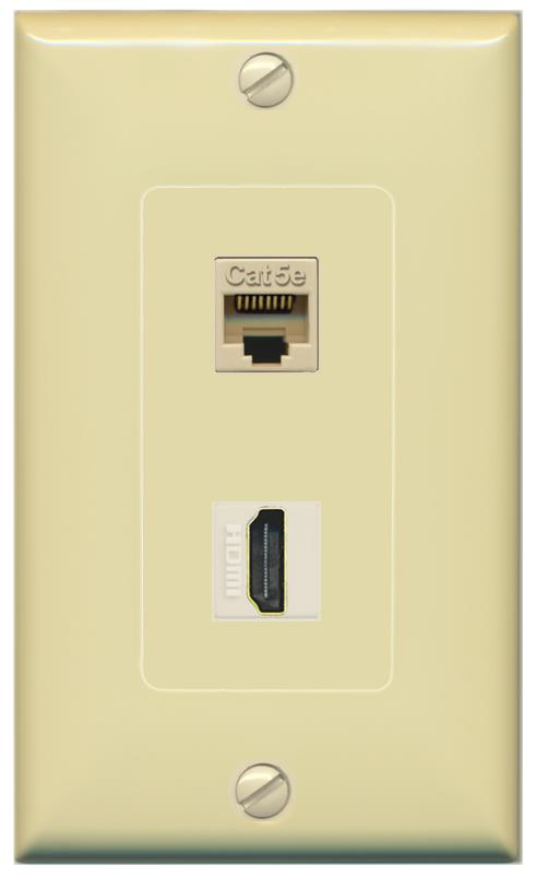 CAT5E HDMI Wall Plate [Ivory]