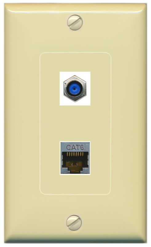 CAT6-SHIELDED F81 Wall Plate [Ivory]