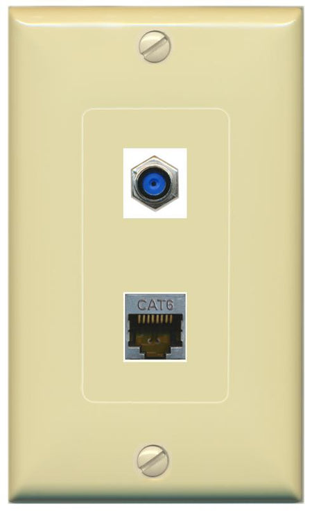 CAT6-SHIELDED F81 Wall Plate [Ivory]