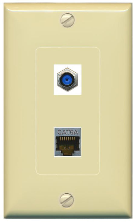 CAT6A F81 Wall Plate [Ivory]