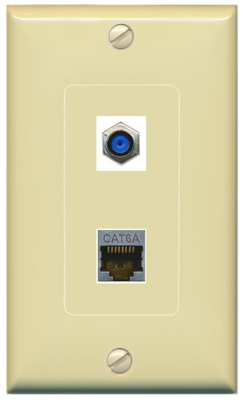 CAT6A F81 Wall Plate [Ivory]
