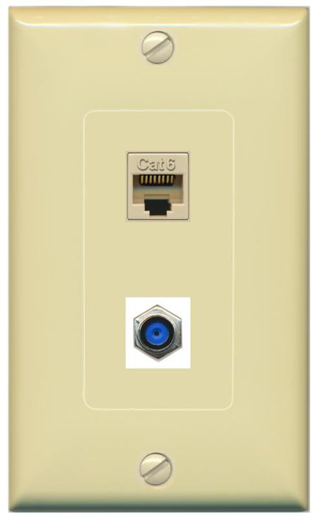 CAT6 F81 Wall Plate [Ivory]