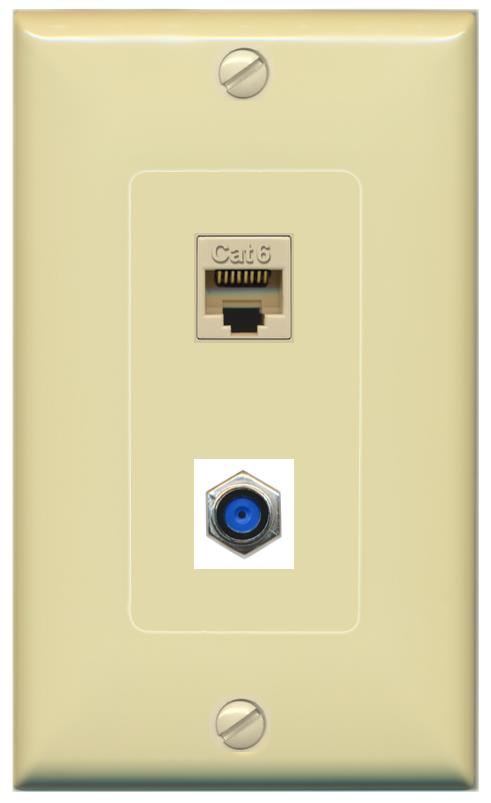 CAT6 F81 Wall Plate [Ivory]