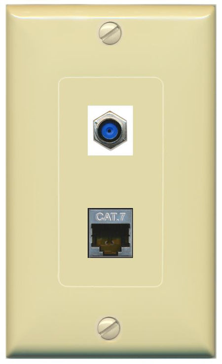 CAT7 F81 Wall Plate [Ivory]