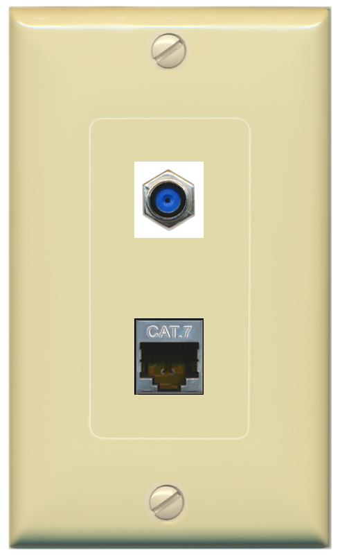 CAT7 F81 Wall Plate [Ivory]