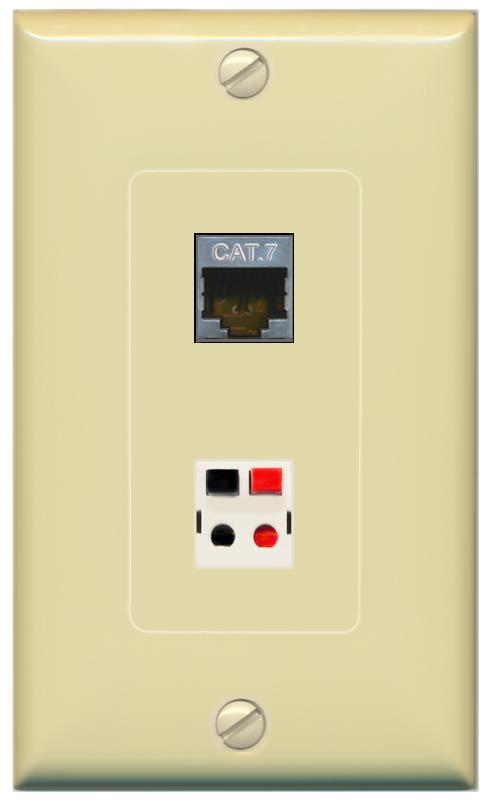 CAT7 SPEAKER Wall Plate [Ivory]