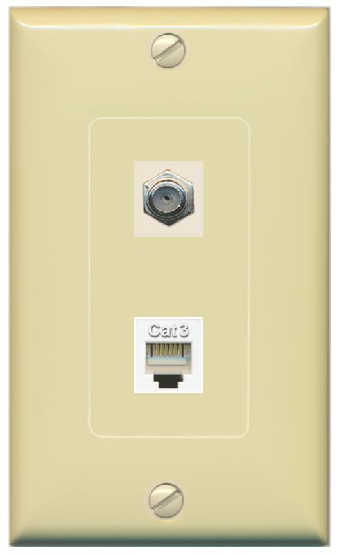 COAX PHONE Wall Plate [Ivory]