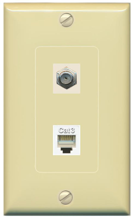 COAX PHONE Wall Plate [Ivory]