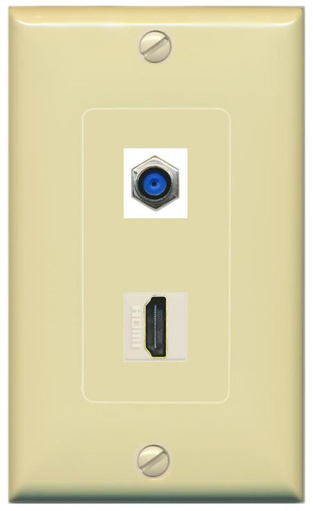 F81 HDMI Wall Plate [Ivory]