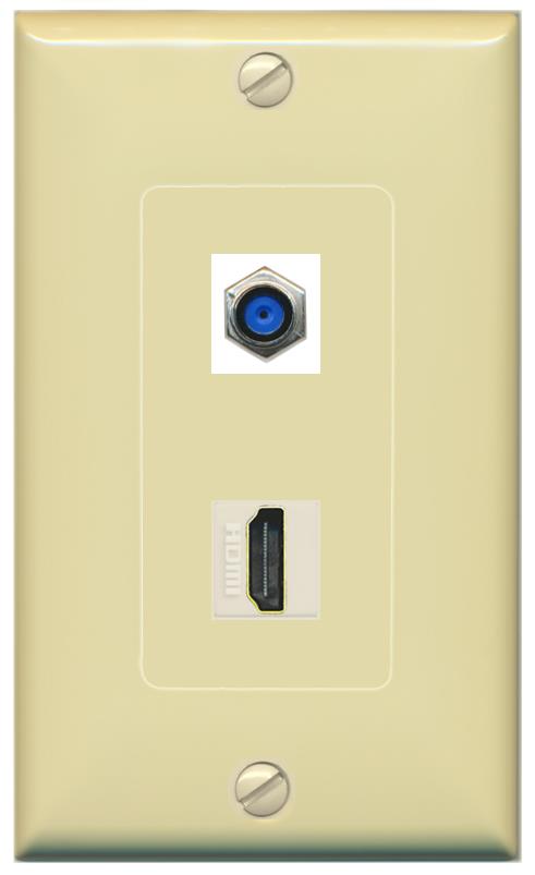 F81 HDMI Wall Plate [Ivory]