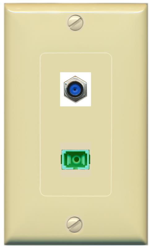 F81 SC-APC-SX Wall Plate [Ivory]