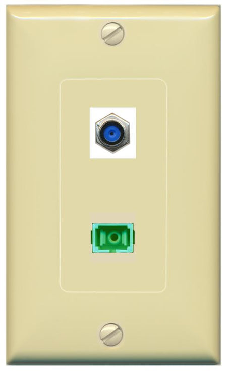 F81 SC-APC-SX Wall Plate [Ivory]