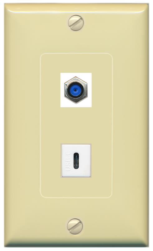 F81 USBC Wall Plate [Ivory]