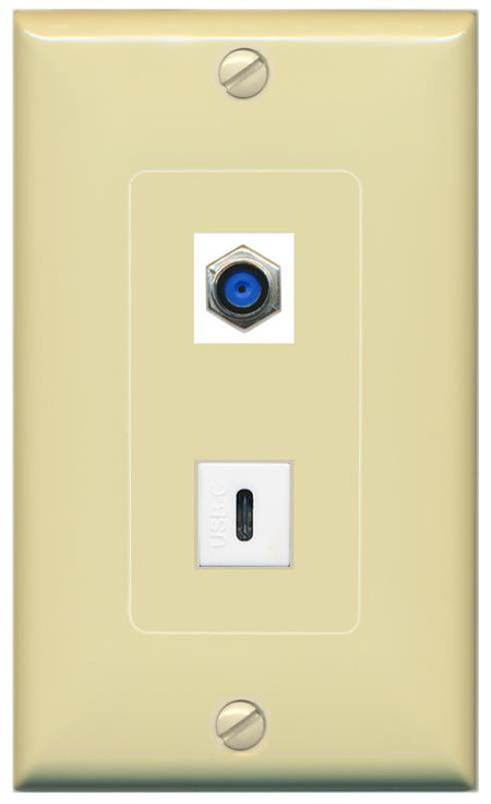 F81 USBC Wall Plate [Ivory]