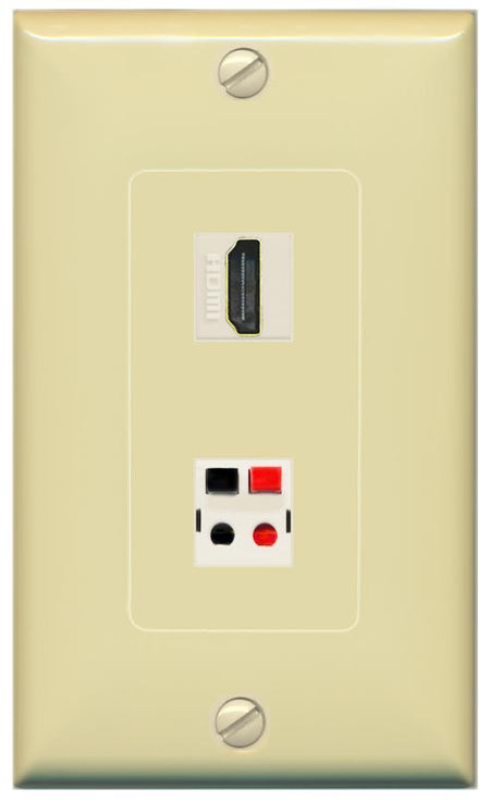 HDMI SPEAKER Wall Plate [Ivory]
