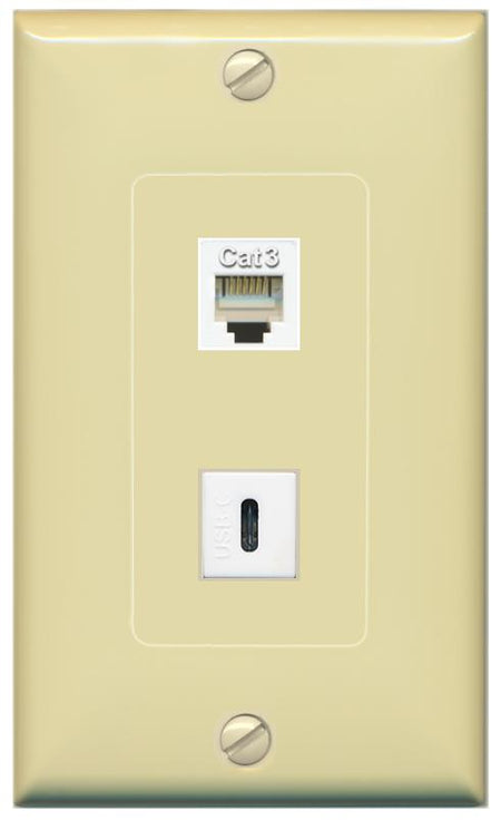 PHONE USBC Wall Plate [Ivory]