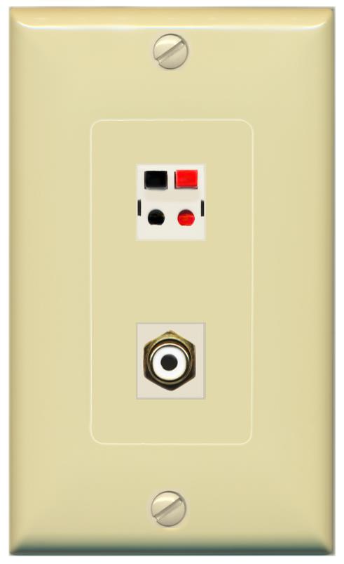 RCA-WHITE SPEAKER Wall Plate [Ivory]