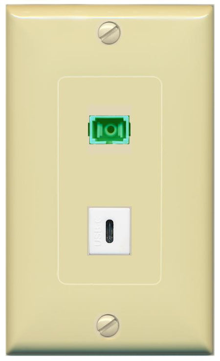 SC-APC-SX USBC Wall Plate [Ivory]