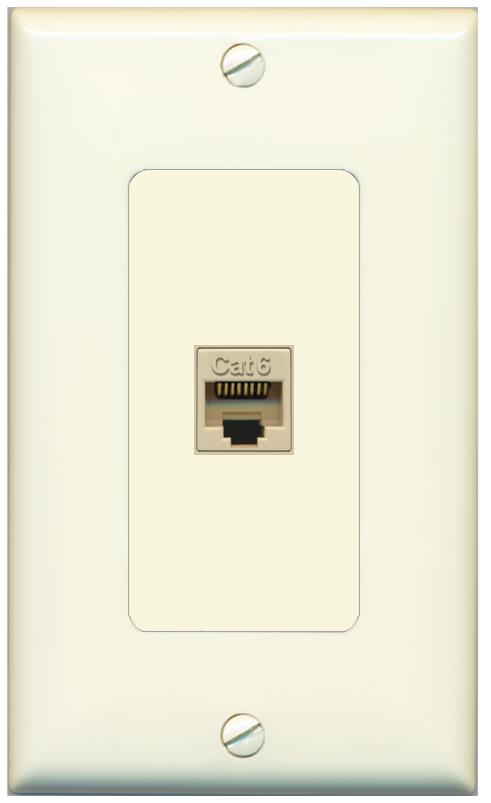 CAT6 Wall Plate [Light-almond]