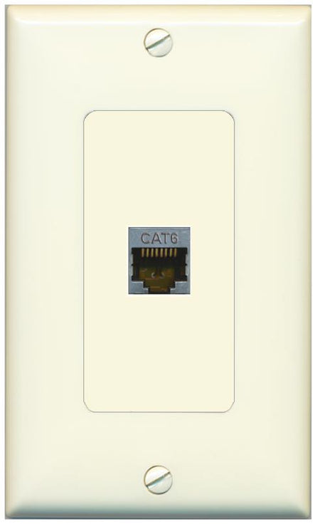 CAT6-SHIELDED Wall Plate [Light-almond]