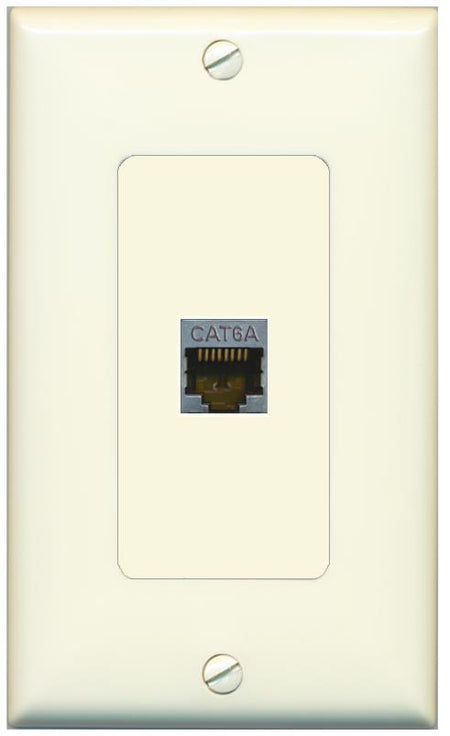 CAT6A Wall Plate [Light-almond]