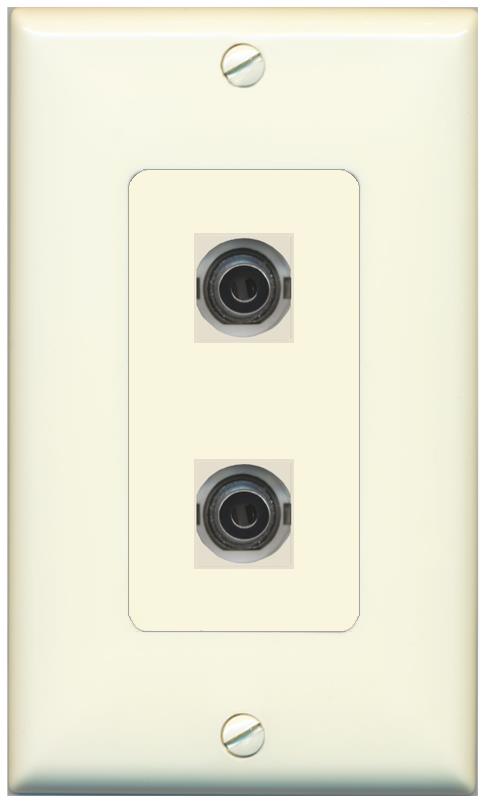 2 3.5mm Wall Plate [Light-almond]