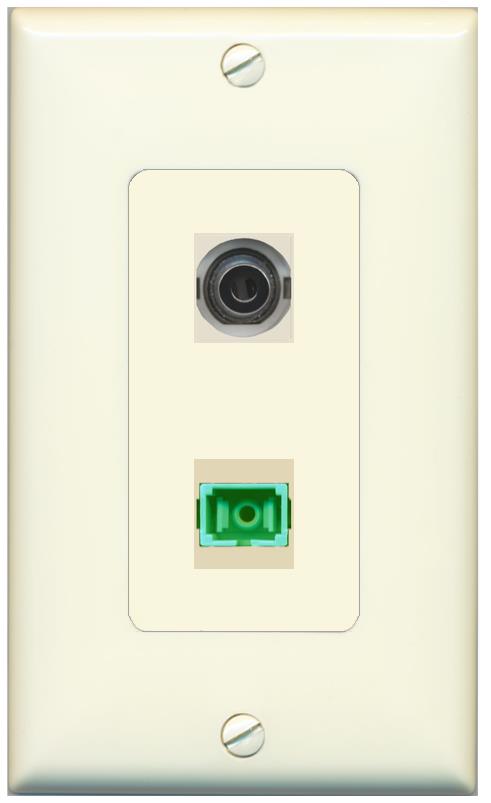 1 3.5mm 1 SC-APC-SX Wall Plate [Light-almond]