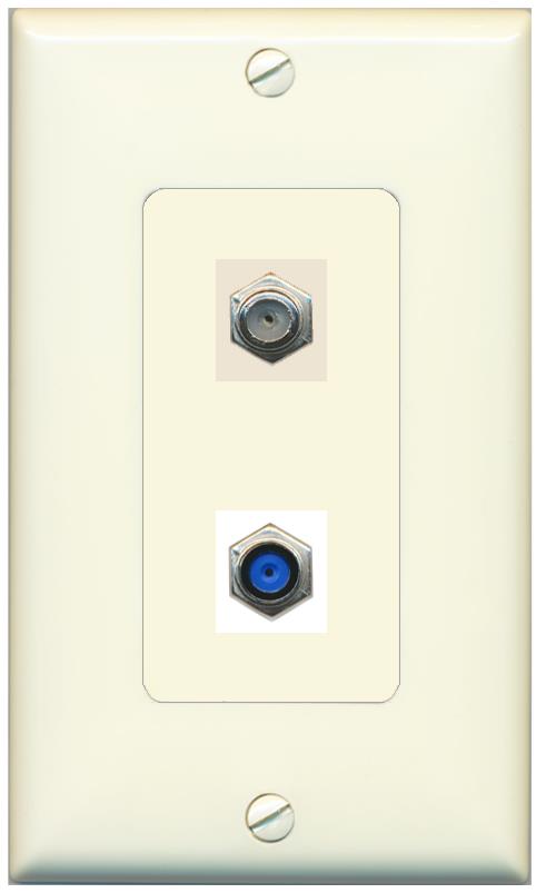 1 COAX 1 F81 Wall Plate [Light-almond]
