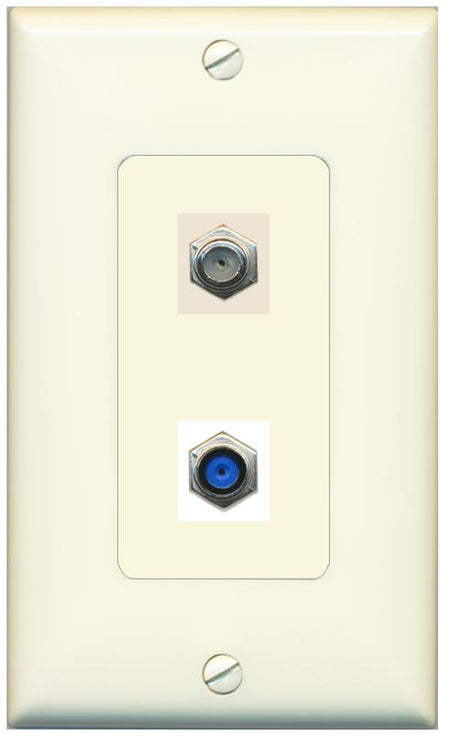 1 COAX 1 F81 Wall Plate [Light-almond]