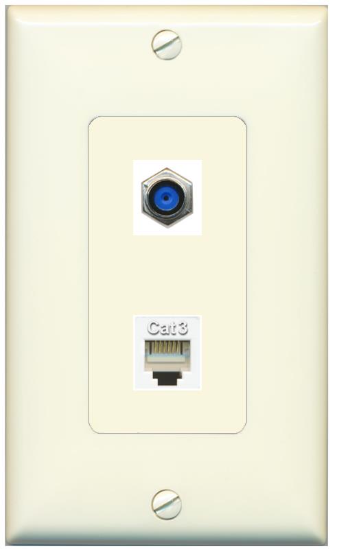 1 F81 1 PHONE Wall Plate [Light-almond]