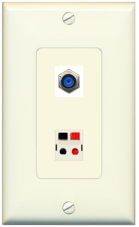 1 F81 1 SPEAKER Wall Plate [Light-almond]